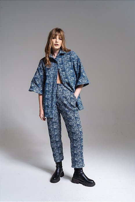 Calça Jacquard Louise Blue