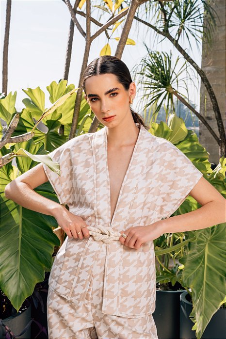 Colete Tally Jacquard Bege