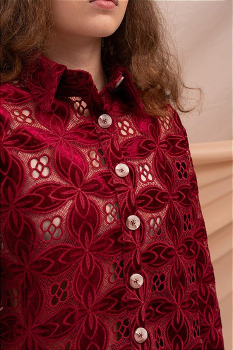Camisa Serena Bordo