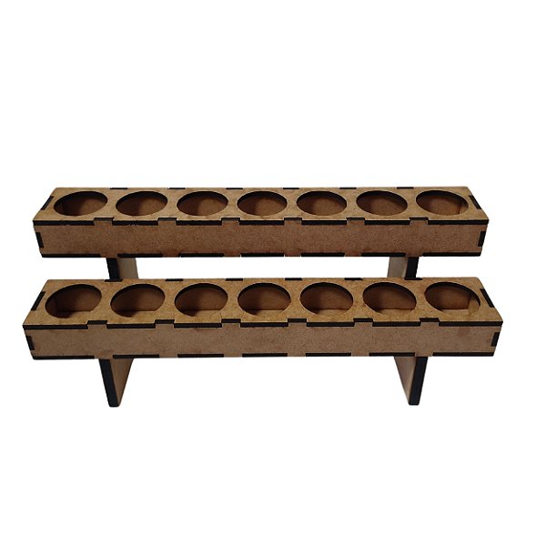 Expositor em MDF para Óleos essenciais 14 furos