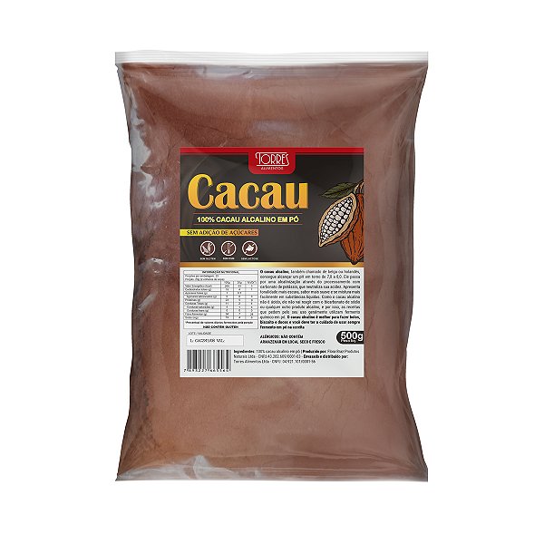 Cacau Alcalino em pó 500g Torres Alimentos