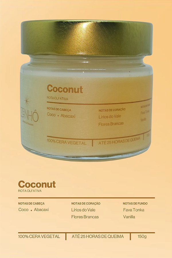 Vela Aromática - Coconut (150g)