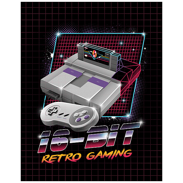 QUADRO DE METAL M - 16 BIT RETRO GAMING