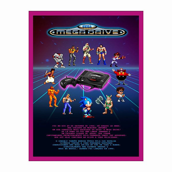 QUADRO DE METAL G - MEGA DRIVE