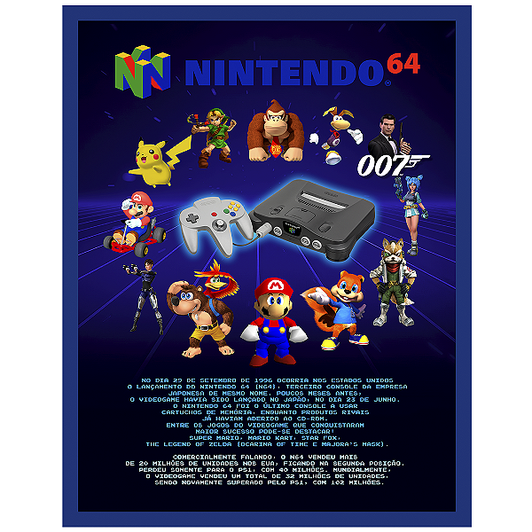 QUADRO DE METAL G - NINTENDO 64
