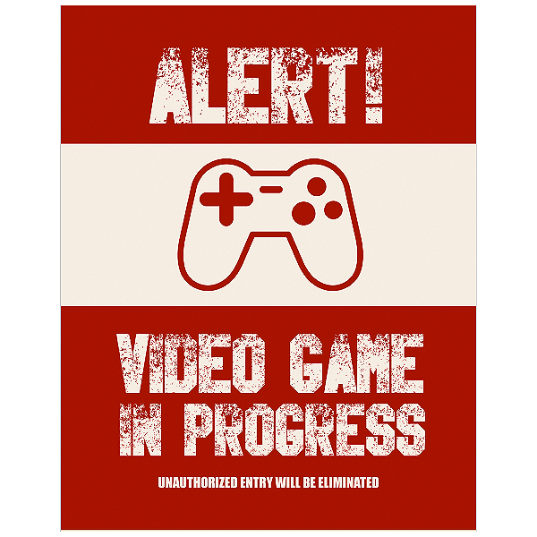QUADRO DE METAL M - ALERT VIDEO GAME IN PROGRESS