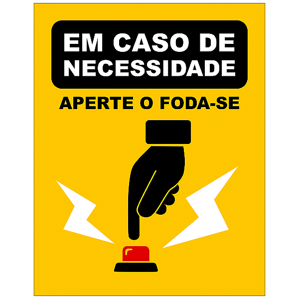 QUADRO DE METAL M - EM CASO DE NECESSIDADE