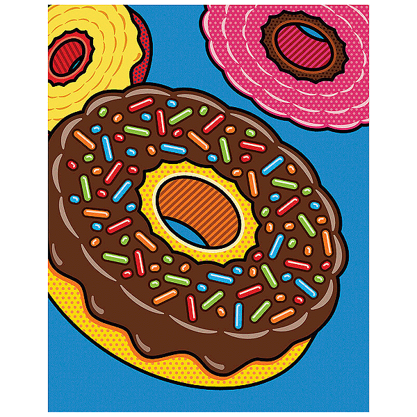 QUADRO DE METAL M - DONNUT SPLASH