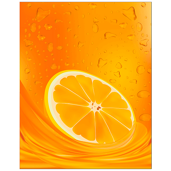 QUADRO DE METAL M - LARANJA