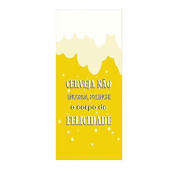 QUADRO DE METAL P - CERVEJA NÃO ENGORDA