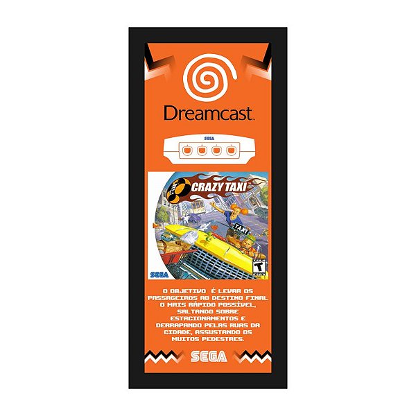 QUADRO DE METAL P - CRAZY TAXI
