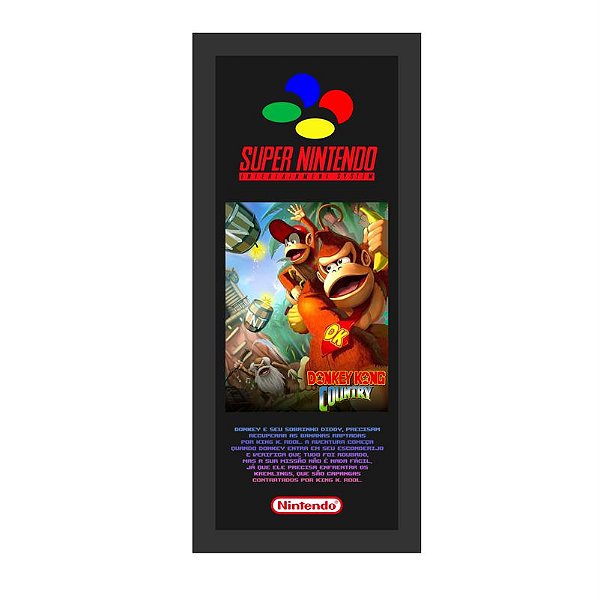 QUADRO DE METAL P - DONKEY KONG COUNTRY