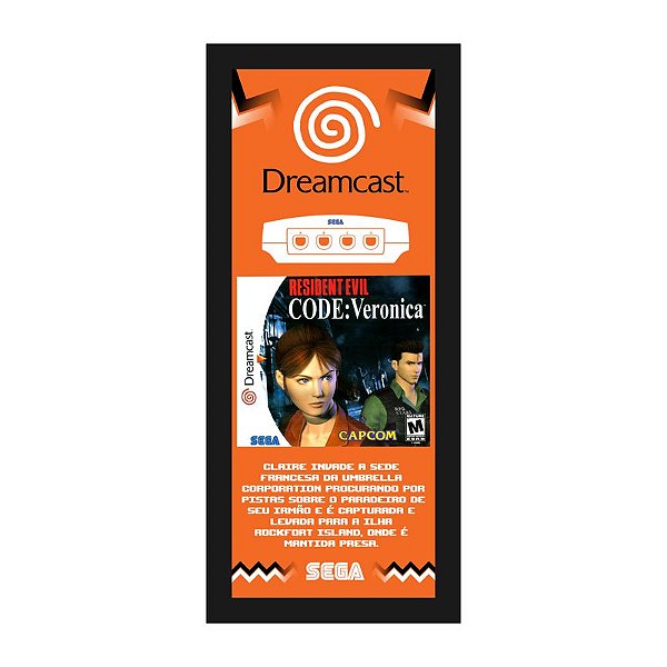 QUADRO DE METAL P - RESIDENT EVIL CODE VERONICA