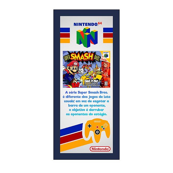 QUADRO DE METAL P - SUPER SMASH BROS