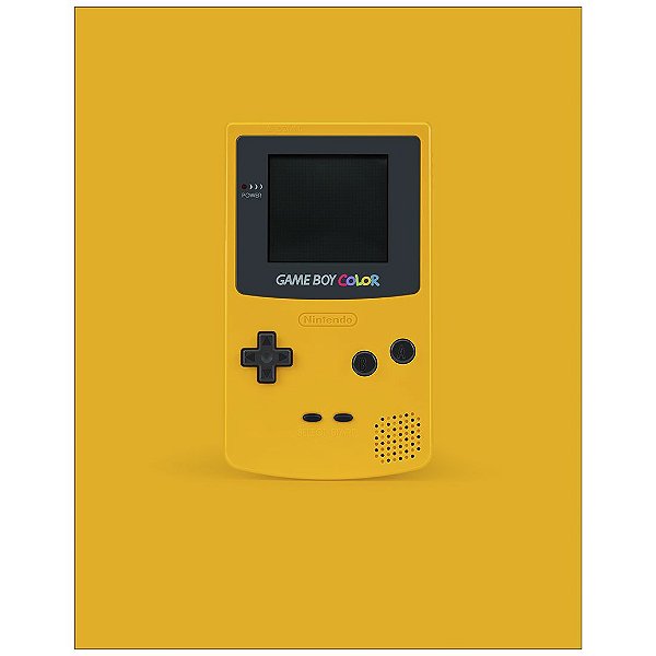 QUADRO DE METAL M - GAME BOY COLOR AMARELO
