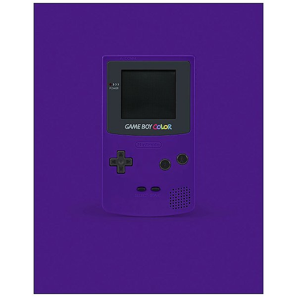 QUADRO DE METAL M - GAME BOY COLOR ROXO