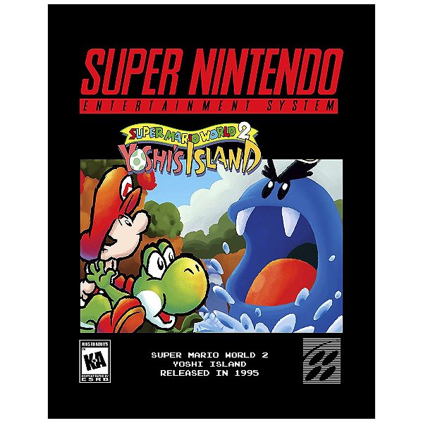 QUADRO DE METAL M - SUPER MARIO WORLD 2 YOSHI'S ISLAND