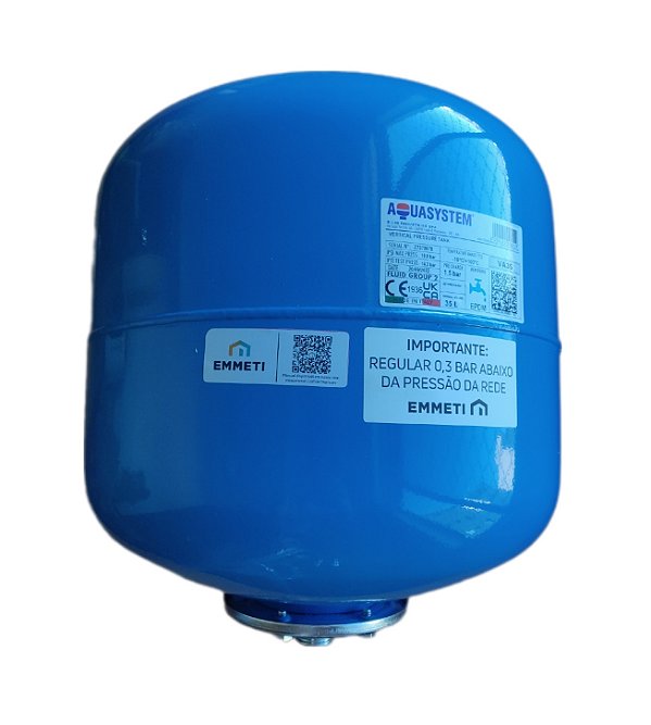 Vaso de expansão 35L-Vertical-Emmeti - água quente e fria