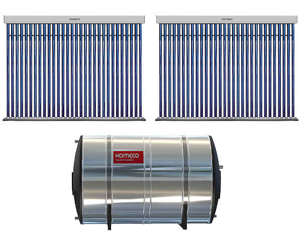 kit Tubo Vácuo Komeco boiler 800l Maxime Aço304 Baixa Pressão
