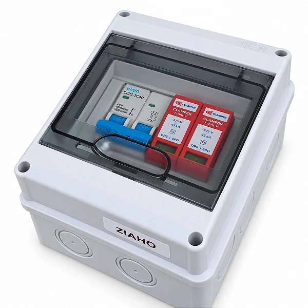Quadro de Proteção Elétrica 40A Bipolar com 2 DPS Clamper IP65 – ZIAHO QP40-B Basic