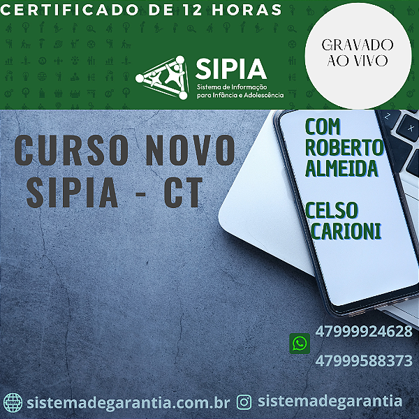 Curso gravado NOVO Sipia CT