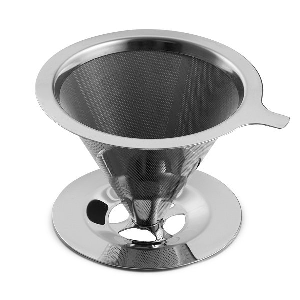 Porta Filtro para Café Inox Reutilizável estilo V60