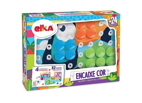 Brinquedo de Botões Encaixe Cor Elka