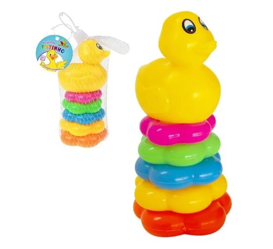 Jogo Equilibra Do Patinho Colorido Para Bebê - Educativo