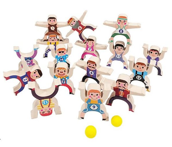 Brinquedo Jogo De Equilibrar Educativo Palhaços 16 Peças