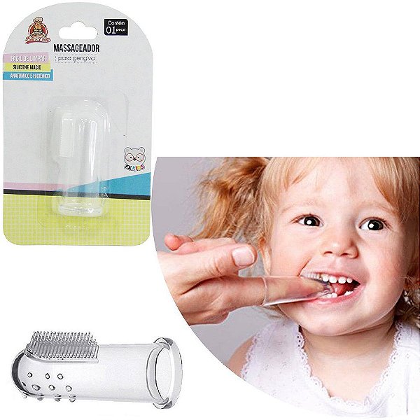 Escova Massageadora Mordedor Gengiva Alívio Dentição Bebe