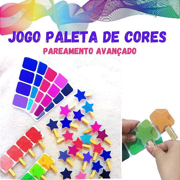 Jogo Educativo Paleta Pareamento De Cores Avançado Educativo