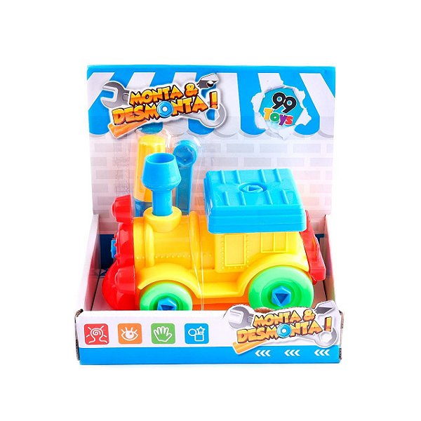 Brinquedo Educativo Trem Monta E Desmonta Com Acessórios