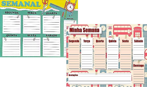 Planner Semanal Minha Semana 15 Folhas