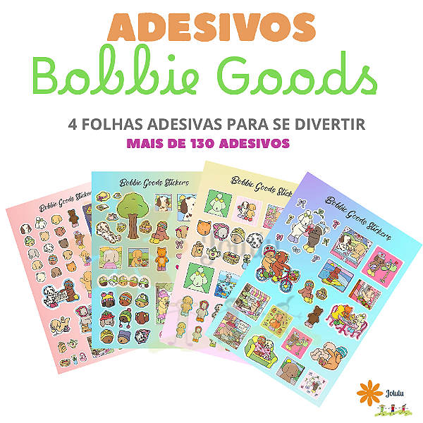 Adesivo Bobbie Goods 4 cartelas adesivas Para aproveitar mais de 130 adesivos