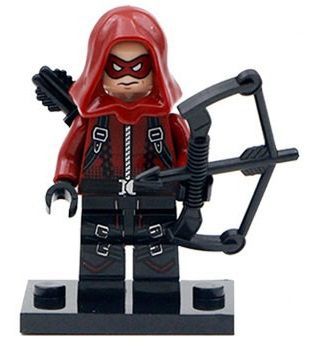 Boneco Arqueiro Vermelho Compatível Lego Montar DC
