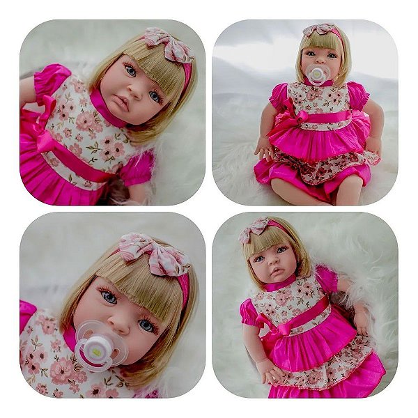 Boneca Bebê Reborn Realista + Kit de Acessórios