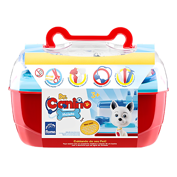 Pet Shop Veterinário Portátil Maleta Dr. Canino C/ Acessório