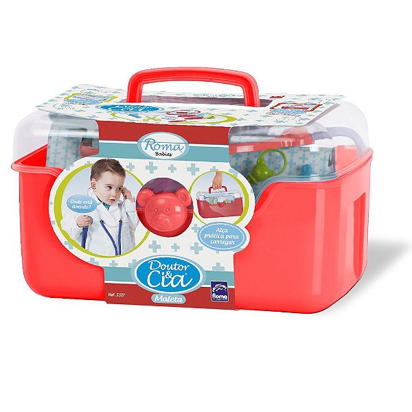 Coleção Doutor e Cia Maletinha Médica De Brinquedo Vermelha