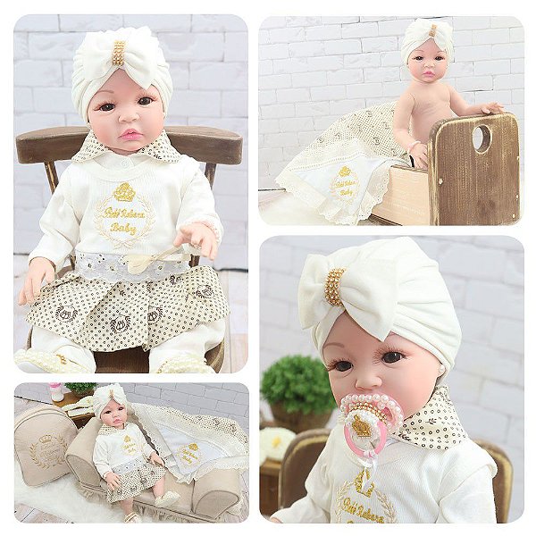 Bebê Reborn Realista Boneca Silicone 21 Itens Princesa