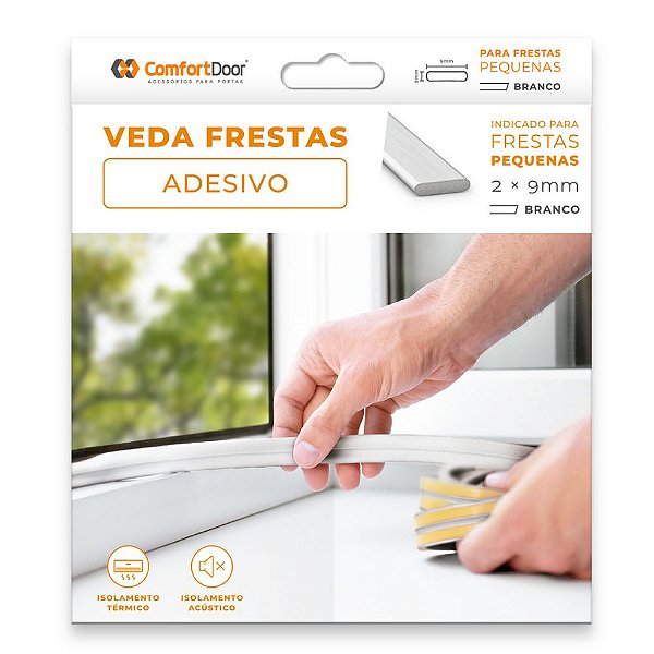 Veda Frestas 2x9mm Branco Ideal P/ Fresta Pequenas Comfort