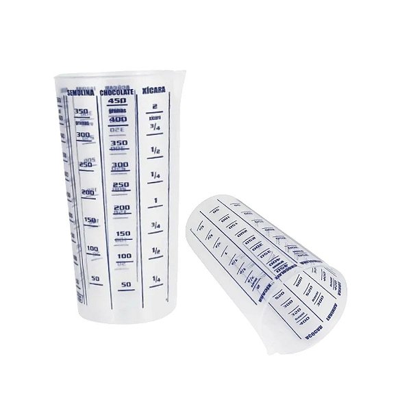 Copo Graduado Cozinha 500 Ml Medidor De Plástico E Com Bico