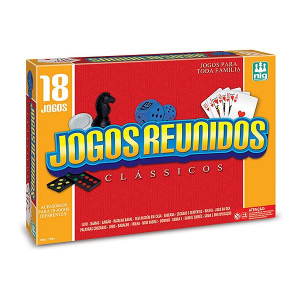 Kit 18 Jogos De Tabuleiro Reunidos - Nig