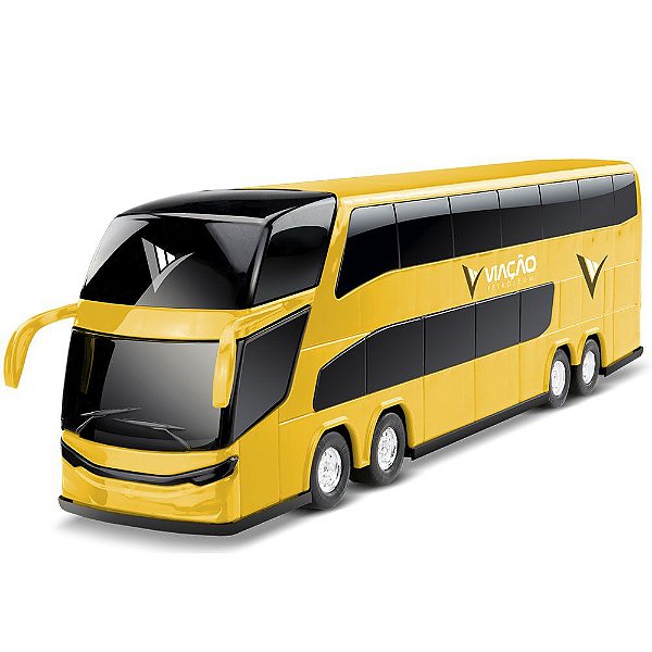 Brinquedo Infantil Ônibus Petroleum Amarelo 2 Andares Roma