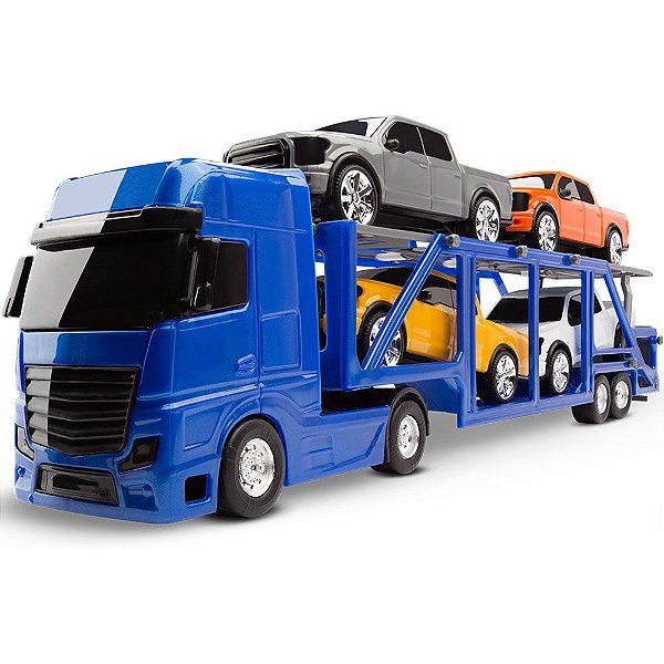 Brinquedo Infantil Caminhão Cegonheira Azul Roma Petroleum