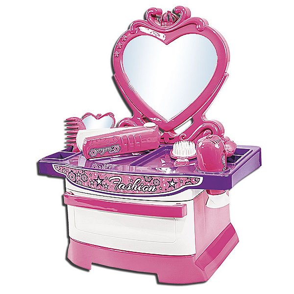 Brinquedo Penteadeira Fashion Infantil C/ Espelho Poliplac