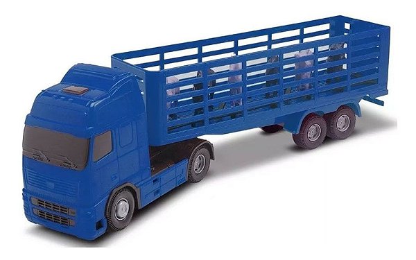 Caminhão Voyager Azul Boiadeiro Oficial Roma Brinquedos