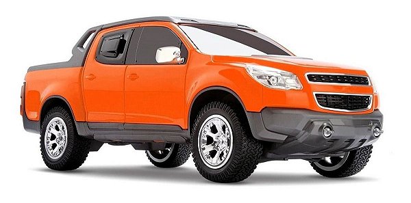 Pickup S10 Rally Laranja Carrinho Infantil Roma Brinquedos