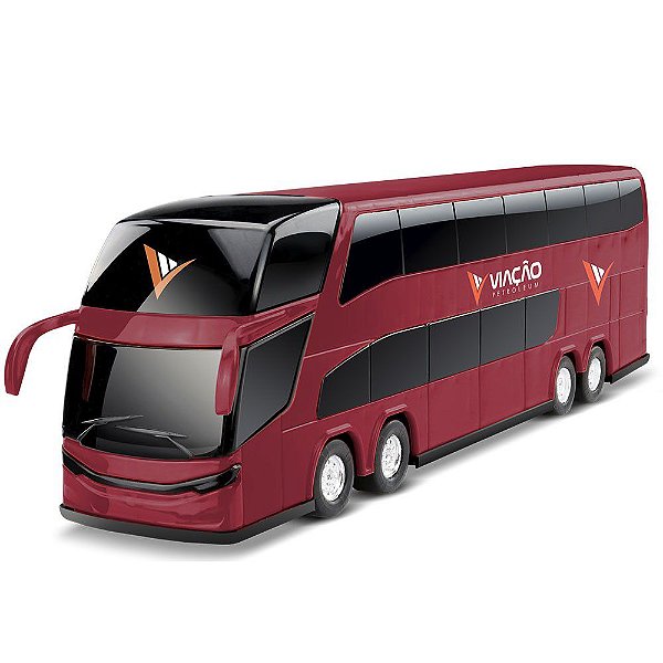 Ônibus Petroleum Vinho Com 2 Andares 30Cm Roma Brinquedos
