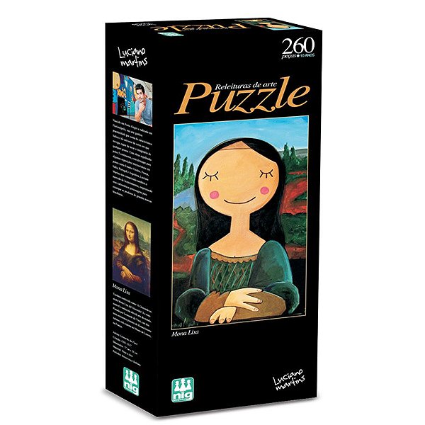 Quebra Cabeça Puzzle Releitura Mona Lisa 260 Peças - Nig