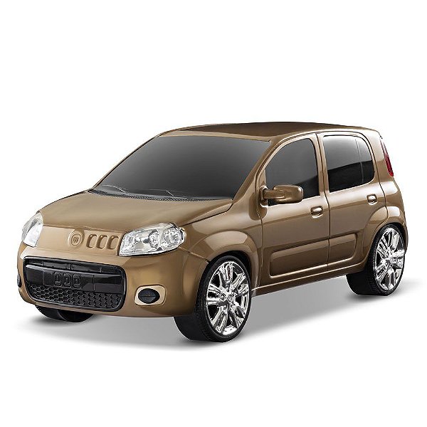 Carrinho Em Miniatura Fiat Uno Attractive Dourado Roma kids